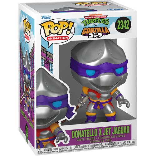 Figurine Funko Pop! N°2342 | Tortues Ninja X Godzilla | Donatello X Jet Jaguar