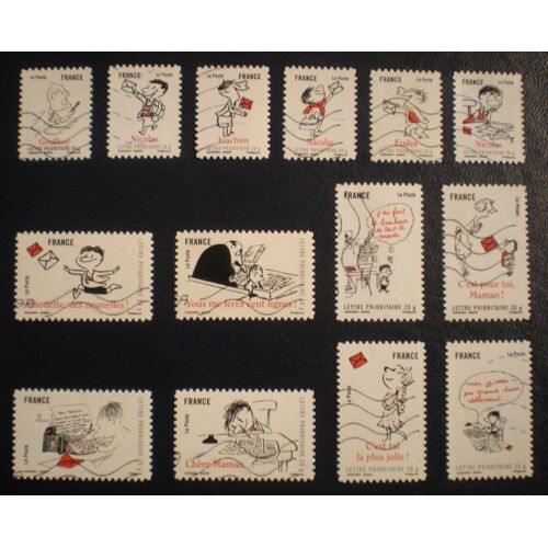 Sourire Avec Le Petit Nicolas - Série Complète De 14 Timbres Oblitérés - France - Année 2009
