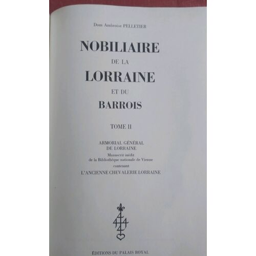 Nobiliaire De La Lorraine Et Du Barrois