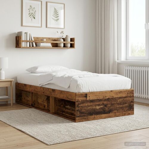 vidaXL Cadre de lit avec rangement Bois ancien 80 x 200 cm