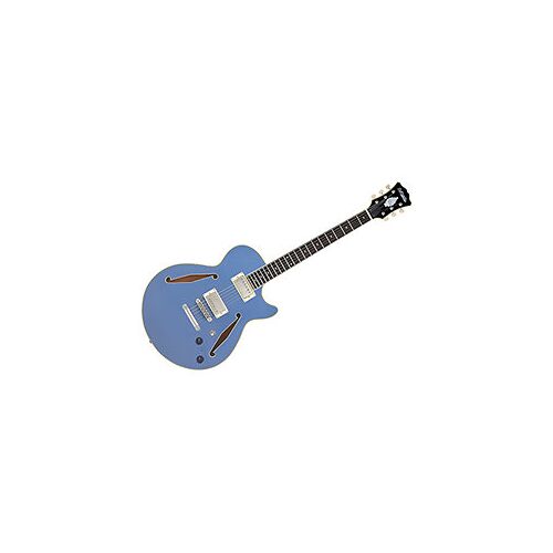 D'angelico Excel Ss Tour Slate Blue Guitare Hollow Body Avec Housse