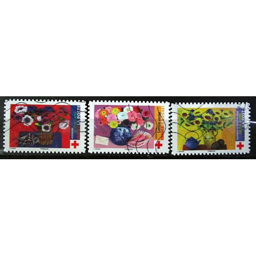 2018. Adh1548;Adh1553;Adh1556: Croix-Rouge "Offrez Ces Fleurs".