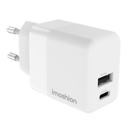 imoshion Wall Charger Chargeur Connexion USB-C et USB Power Delivery 20 Watt Blanc