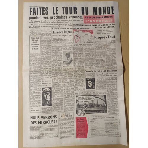 Risque Tout N 0 - Supplément Journal Spirou Du 20 Oct 1955