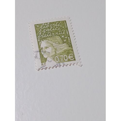 Timbre France Oblitéré 0,70 Yvert N° 3571 Marianne De Luquet -Vert Olive De 2003 B
