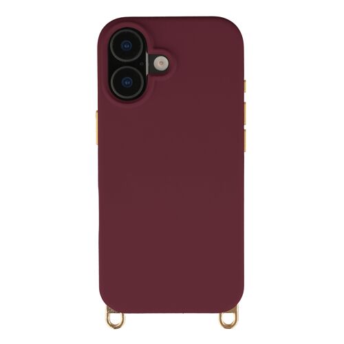 Selencia Coque arrière Rivièra avec MagSafe avec crochets amovibles iPhone 17 Bold Burgundy