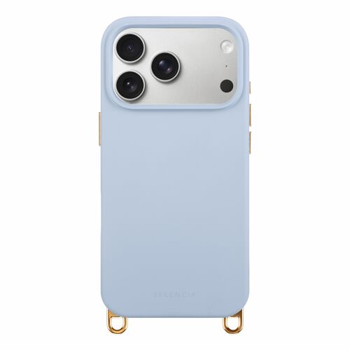 Selencia Coque arrière Rivièra avec MagSafe avec crochets amovibles iPhone 17 Pro Max Powder Blue