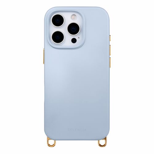 Selencia Coque arrière Rivièra avec MagSafe avec crochets amovibles iPhone 16 Pro Max Powder Blue
