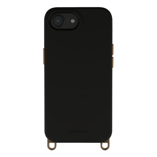 Selencia Coque arrière Rivièra avec MagSafe avec crochets amovibles iPhone 17e / 16e Velvet Black