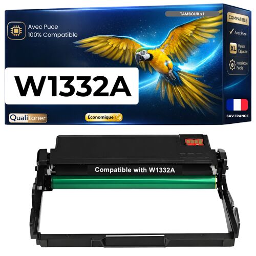 W1332A 332A tambour d'image compatible pour HP Laser 408dn Laser MFP 432fdn Noir haute capacité 30000 pages