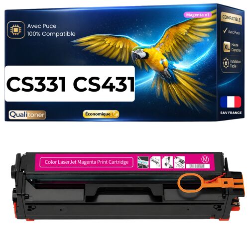 20N20M0 Toner Magenta compatible pour Lexmark CX331 CX431 avec puce haute capacité rendement 1500 pages impression laser couleur