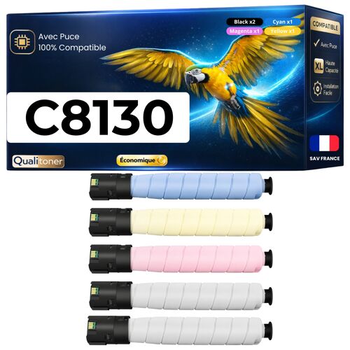 6R01746 47 48 49 toners compatibles pour Xerox AltaLink C8130 C8135 C8145 C8235 Noir Cyan Magenta Jaune pack 5 puce