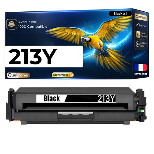 W2130Y HT213Y Toner Noir compatible pour HP Color LaserJet Enterprise 5700dn 6700dn 6701dn MFP 5800dn 6800dn avec puce 18000p