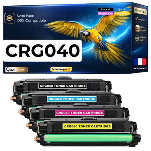 040 CRG040 CRG-040 0454C001 0456C001 0458C001 0460C001 pack 4 toners compatible pour Canon LBP 710Cx LBP 712Cdn LBP 712Cx
