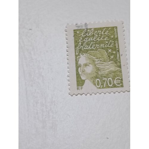 Timbre France Oblitéré 0,70 Yvert N° 3571 Marianne De Luquet -Vert Olive De 2003