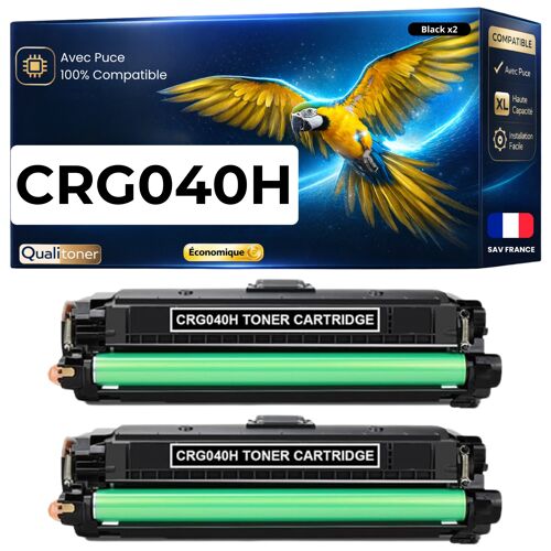 040H CRG040H CRG-040H 0461C001 0460C001 lot de 2 toners Noir compatible pour Canon LBP 710Cx LBP 712Cdn LBP 712Cx