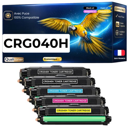 040H CRG040H CRG-040H 0461C001 0458C001 0457C001 0455C001 pack 5 toners compatible pour Canon LBP 710Cx LBP 712Cdn LBP 712Cx