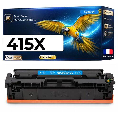 W2031X 415X toner compatible pour HP Color LaserJet Pro M454dn M479fdn Cyan avec puce 6000 pages