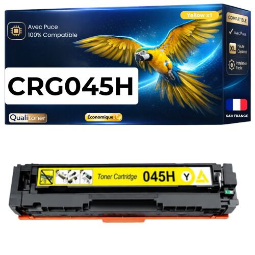045H CRG045H CRG-045H Toner Jaune compatible pour Canon iSENSYS LBP611Cn LBP613Cdw MF631Cn MF633Cdw avec puce 2500 pages