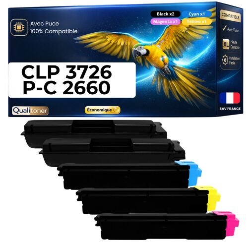 Pack de 5 Toners compatible pour Triumph Adler UTAX 4472610010 4472610011 4472610014 4472610016