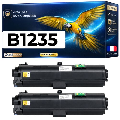 Pack de 2 Toners compatible pour imprimantes Olivetti B1235 PGL2540 Noir 7200 Pages