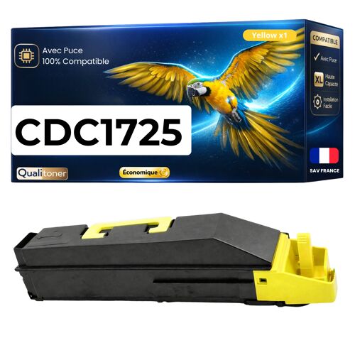 Toner compatible pour Triumph-Adler UTAX 652510016 CDC1725 DCC2725 Jaune 12000 pages