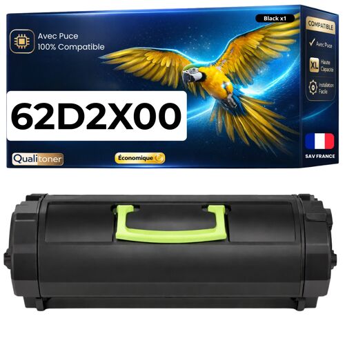 Toner compatible pour Lexmark 62D2X00 Noir 45000 Pages
