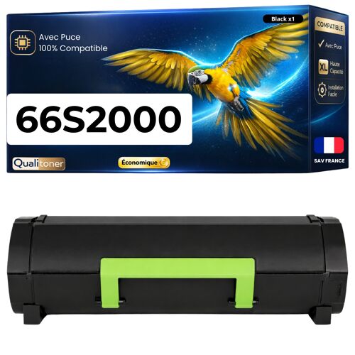 Toner compatible pour Lexmark 66S2000 Noir 5000 Pages