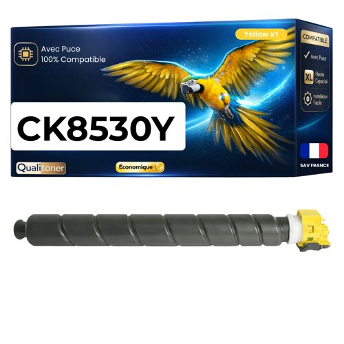 Toner compatible pour Triumph Adler CK8530Y 1T02YPAUT0 Jaune 20000 Pages