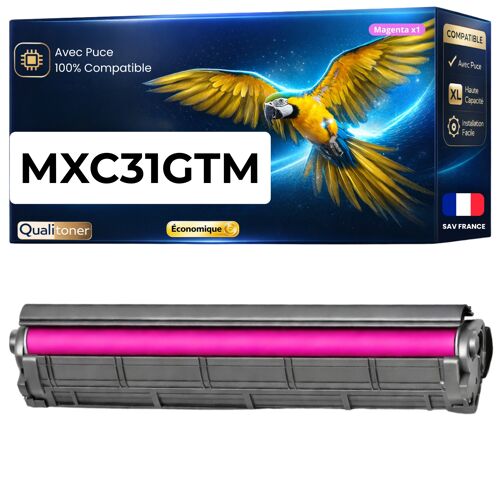 Toner compatible pour Sharp MX31GTMA MX-C31GTM Magenta 15000 Pages