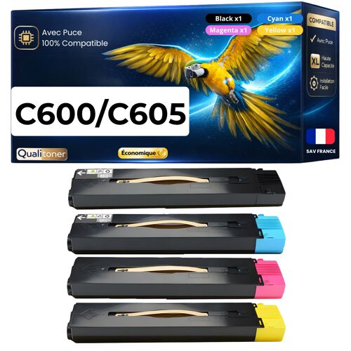 Pack 4 Toner 006R01734 006R01735 006R01736 006R01737 compatible pour Xerox 9065 9070 Noir et Couleurs