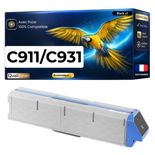 Toner 45536416 compatible pour OKI 931 Noir Haute capacité avec puce 24000 pages