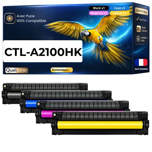 Pack de 4 Toners compatible pour Pantum CTL-A2100H Noir + Couleurs 3 000 2 500 Pages
