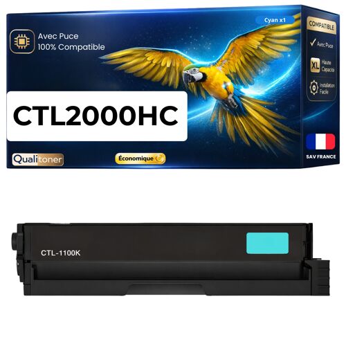 Toner compatible pour Pantum CTL2000HC Cyan 3 500 Pages