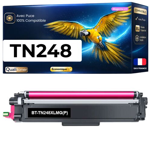 Toner compatible pour Brother TN248XL Magenta 2300 Pages