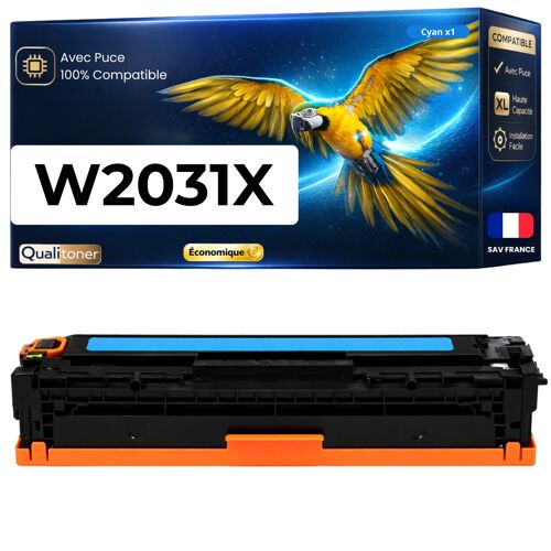 Toner compatible pour HP W2031X 415X Cyan 6000 Pages