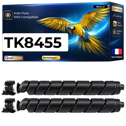 Pack de 2 Toners compatible pour Kyocera TK-8455K 1T0C2M0NL0 Noir 25000 Pages