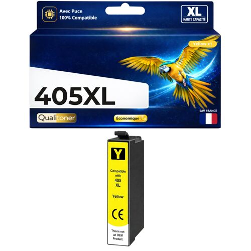 Cartouche 405XL 405 XL C13T05H44010 C13T05G44010 VALISE compatible pour Epson Jaune Haute capacité avec puce 1100 pages