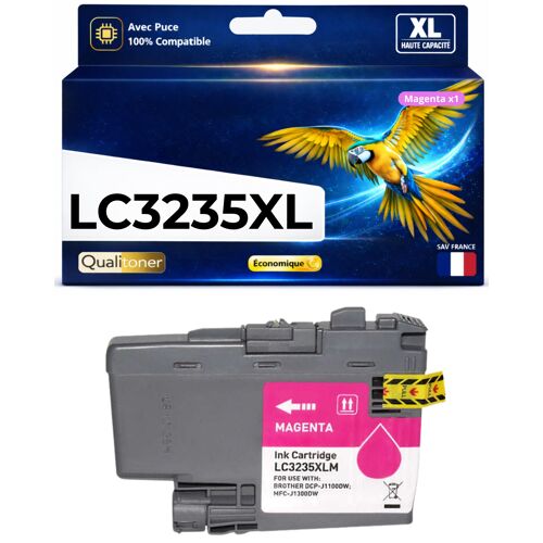 Cartouche LC3235XL LC3233 compatible pour Brother DCP J1100DW MFC J1300DW Magenta Haute capacité avec puce 5000 pages