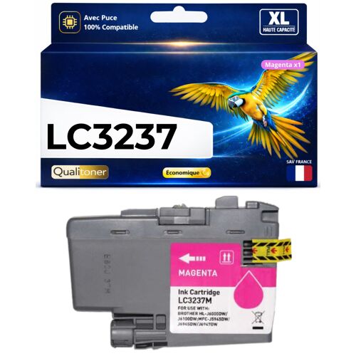 Cartouche encre LC3237 LC 3237 LC3237M LC 3237M compatible pour Brother Magenta Haute capacité avec puce 1500 pages