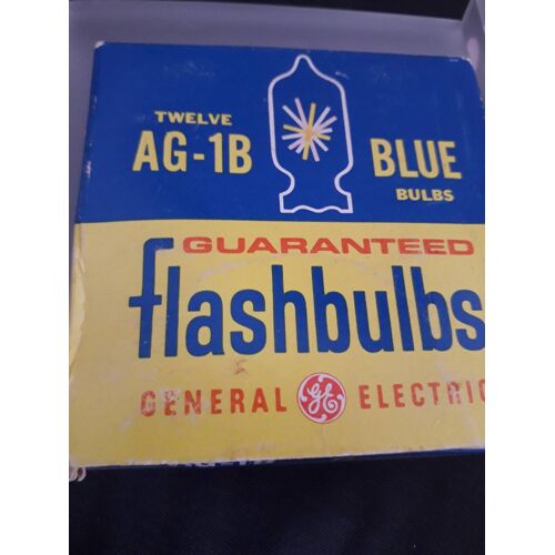 BOITE DE LAMPES DE FLASH MAGNÉSIUM AG-1B GÉNÉRAL ELECTRIC