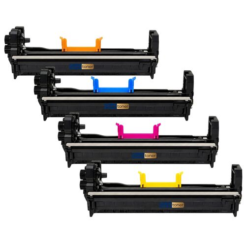Pack 4 Tambours image 46484108 46484107 46484106 46484105 compatible pour Oki C532dn C542dn MC573dn Noir et Couleur Haute capacité avec puce 30000 pages