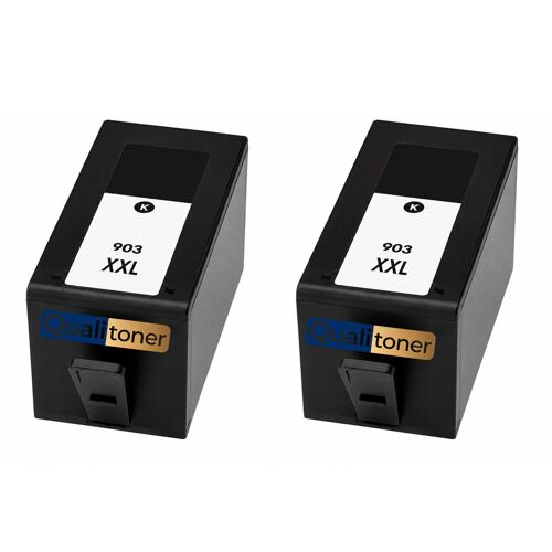 Pack 2 Cartouches 903XL 903 XL Noir compatible pour HP OfficeJet Pro 6960 6970 Haute capacité avec puce résistante aux mises à niveau
