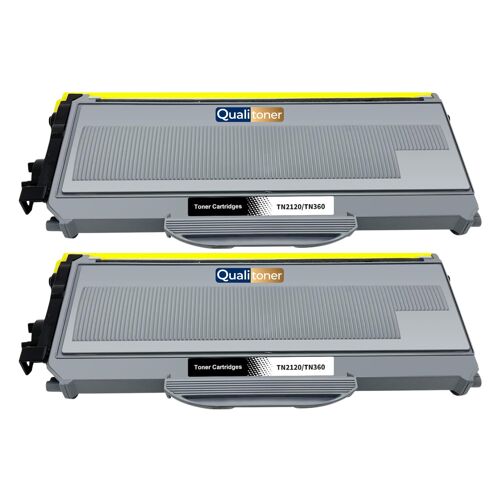 TN-2110 TN2110 TN-2120 TN2120 Pack 2 Toners compatibles pour Brother HL2140 HL2150N HL2170W DCP7030 DCP7040 Noir avec puce 2x2600 pages