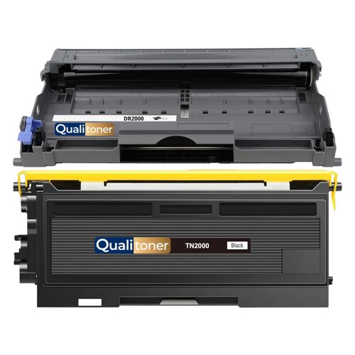 TN2000 TN2005 DR2000 DR2005 Toner Tambour compatibles pour Brother HL 2030 2040 DCP 7010 7020 MFC 7420 7820 Noir 2500 12000 pages