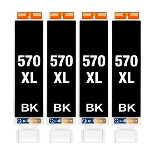 Pack 4 Cartouche PGI-570XL PGI 570XL compatible pour Canon Pixma MG5750 TS5050 Noir Haute capacité avec puce 500 pages