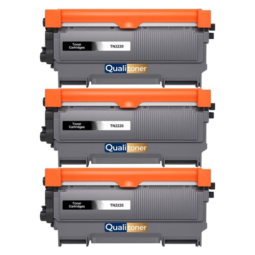 Pack 3 TN2220XL TN2210XL TN2010XL TN450XL Toners compatibles pour Brother Noir haute capacité avec puce 5200 pages XL