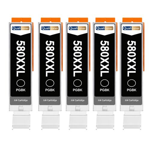 Pack 5 Cartouche CLI-581XXL CLI 581 XXL compatible pour Canon Noir Haute capacité avec puce 4590 pages