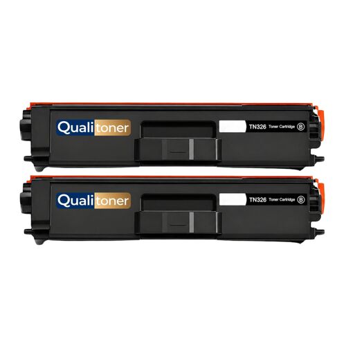 TN321 TN-321 TN326 TN-326 Lot de 2 Toners Noir compatibles Brother DCP 9055CDN HL 4140CN 4150CDN avec puce rendement 4000 pages