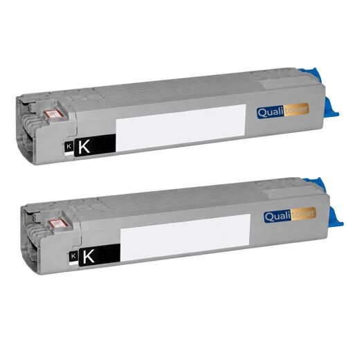 Toner 46471104 compatible pour OKI Noir Haute capacité avec puce 7000 pages Pack 2